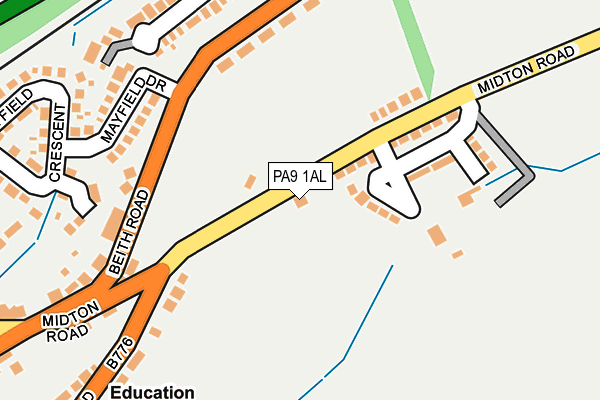 PA9 1AL map - OS OpenMap – Local (Ordnance Survey)