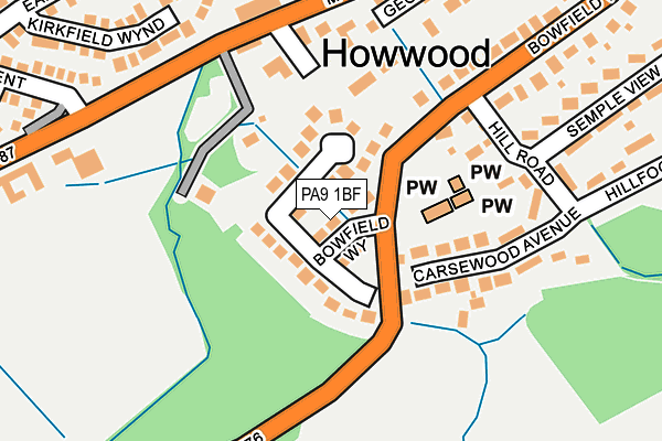 Map of HOWWOOD HANDYMAN LTD at local scale