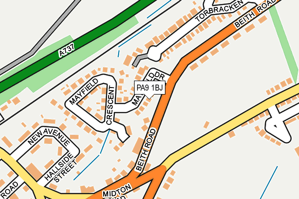 PA9 1BJ map - OS OpenMap – Local (Ordnance Survey)