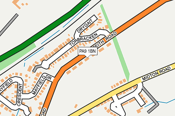 PA9 1BN map - OS OpenMap – Local (Ordnance Survey)