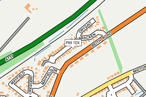 PA9 1DX map - OS OpenMap – Local (Ordnance Survey)