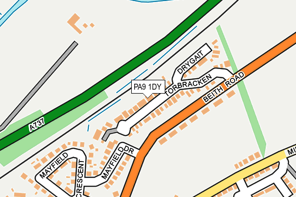 PA9 1DY map - OS OpenMap – Local (Ordnance Survey)