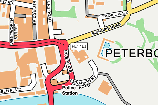 PE1 1EJ map - OS OpenMap – Local (Ordnance Survey)