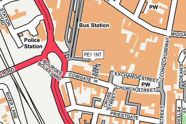 PE1 1NT map - OS OpenMap – Local (Ordnance Survey)