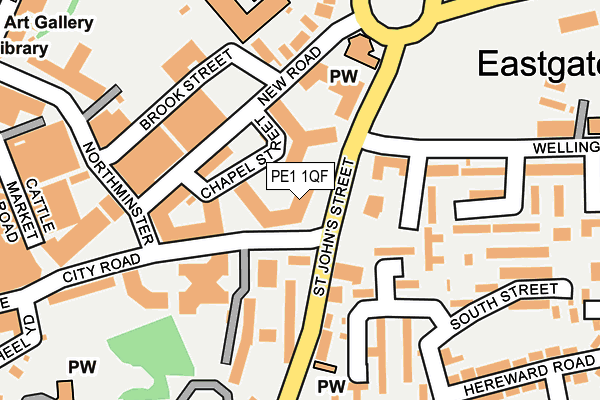 PE1 1QF map - OS OpenMap – Local (Ordnance Survey)