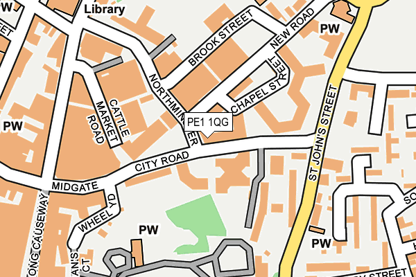 PE1 1QG map - OS OpenMap – Local (Ordnance Survey)