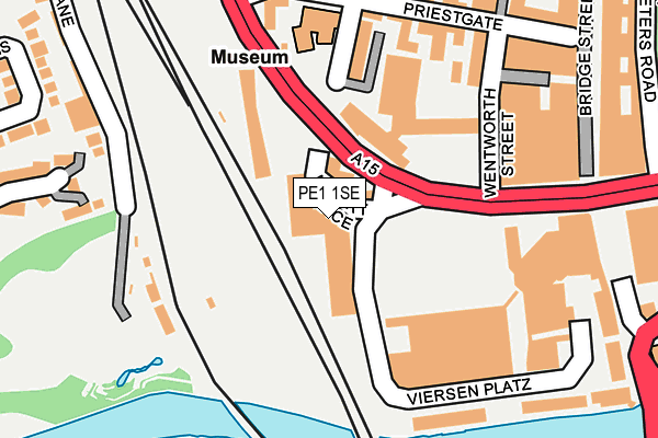 PE1 1SE map - OS OpenMap – Local (Ordnance Survey)