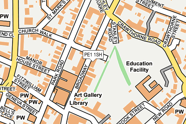 PE1 1SH map - OS OpenMap – Local (Ordnance Survey)