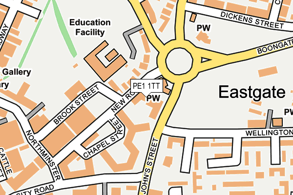 PE1 1TT map - OS OpenMap – Local (Ordnance Survey)