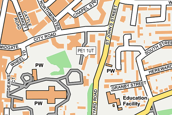 PE1 1UT map - OS OpenMap – Local (Ordnance Survey)