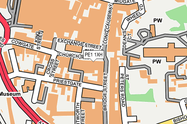 PE1 1XH map - OS OpenMap – Local (Ordnance Survey)