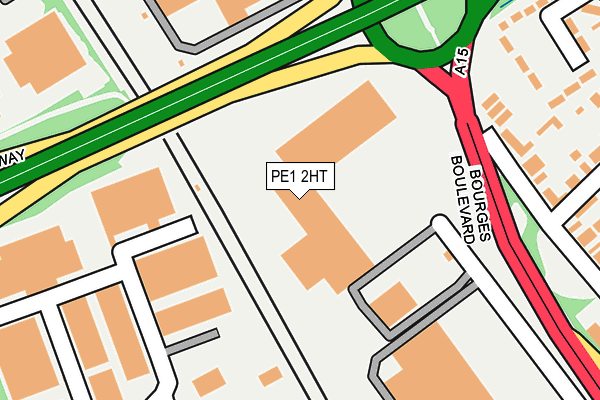 PE1 2HT map - OS OpenMap – Local (Ordnance Survey)