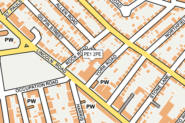 PE1 2PE map - OS OpenMap – Local (Ordnance Survey)