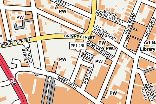 PE1 2RL map - OS OpenMap – Local (Ordnance Survey)
