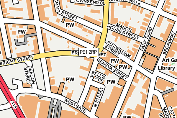PE1 2RP map - OS OpenMap – Local (Ordnance Survey)