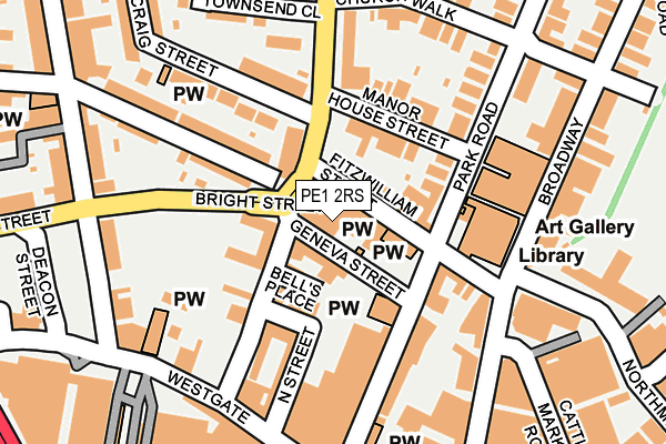 PE1 2RS map - OS OpenMap – Local (Ordnance Survey)