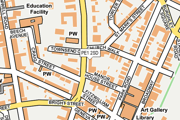 PE1 2SD map - OS OpenMap – Local (Ordnance Survey)