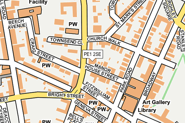 PE1 2SE map - OS OpenMap – Local (Ordnance Survey)