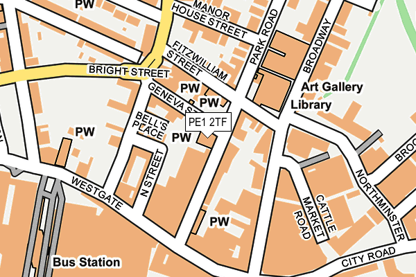 PE1 2TF map - OS OpenMap – Local (Ordnance Survey)