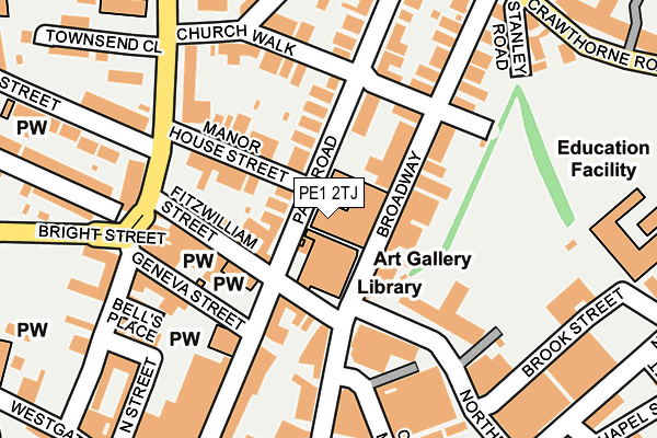 PE1 2TJ map - OS OpenMap – Local (Ordnance Survey)