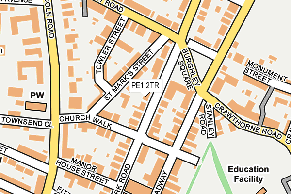 PE1 2TR map - OS OpenMap – Local (Ordnance Survey)