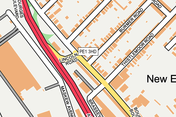 PE1 3HD map - OS OpenMap – Local (Ordnance Survey)