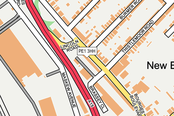 PE1 3HH map - OS OpenMap – Local (Ordnance Survey)