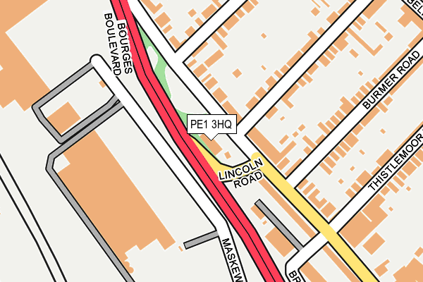 PE1 3HQ map - OS OpenMap – Local (Ordnance Survey)