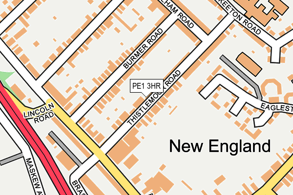 PE1 3HR map - OS OpenMap – Local (Ordnance Survey)