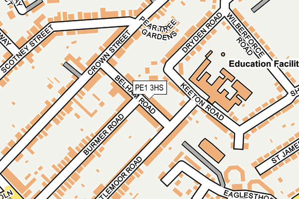 PE1 3HS map - OS OpenMap – Local (Ordnance Survey)