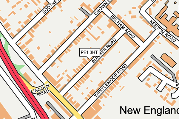 PE1 3HT map - OS OpenMap – Local (Ordnance Survey)