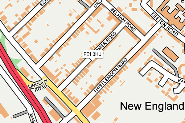 PE1 3HU map - OS OpenMap – Local (Ordnance Survey)