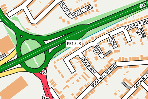 PE1 3LR map - OS OpenMap – Local (Ordnance Survey)