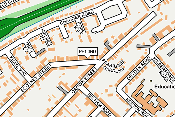 PE1 3ND map - OS OpenMap – Local (Ordnance Survey)