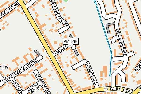 PE1 3NH map - OS OpenMap – Local (Ordnance Survey)