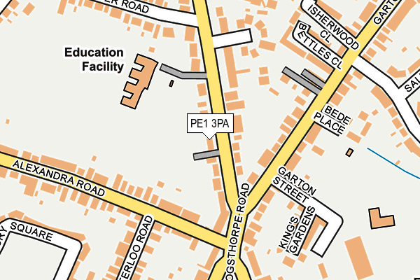 PE1 3PA map - OS OpenMap – Local (Ordnance Survey)