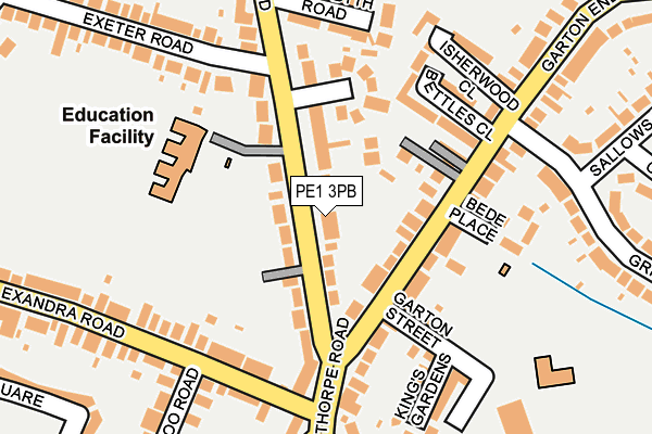 PE1 3PB map - OS OpenMap – Local (Ordnance Survey)
