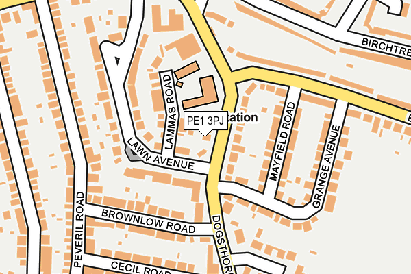 PE1 3PJ map - OS OpenMap – Local (Ordnance Survey)
