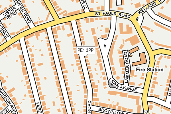 PE1 3PP map - OS OpenMap – Local (Ordnance Survey)