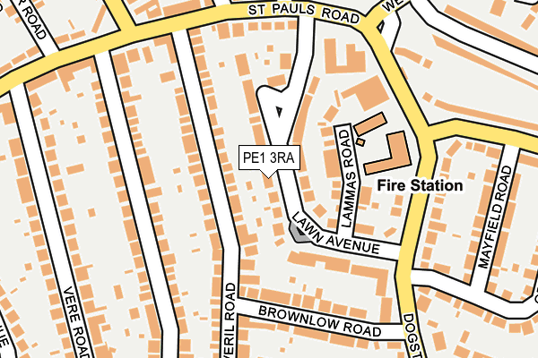PE1 3RA map - OS OpenMap – Local (Ordnance Survey)
