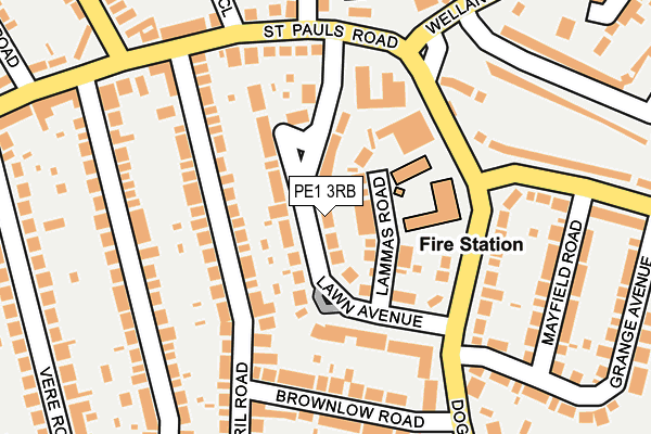 PE1 3RB map - OS OpenMap – Local (Ordnance Survey)