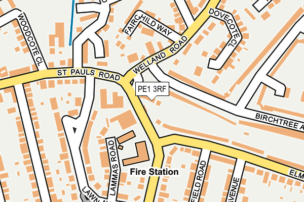 PE1 3RF map - OS OpenMap – Local (Ordnance Survey)