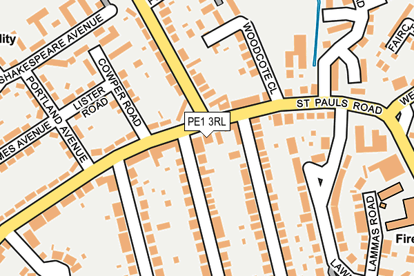 PE1 3RL map - OS OpenMap – Local (Ordnance Survey)