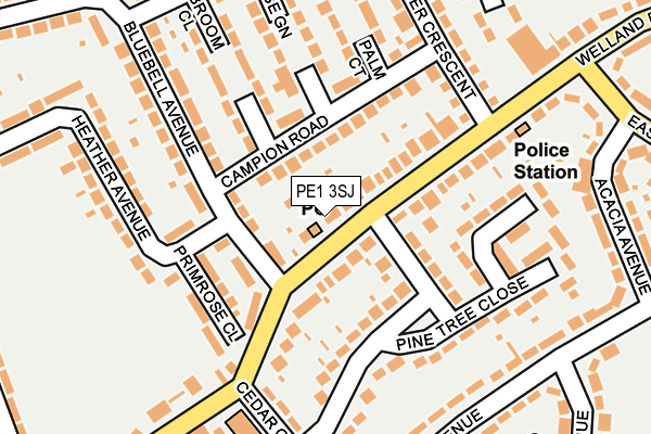 PE1 3SJ map - OS OpenMap – Local (Ordnance Survey)