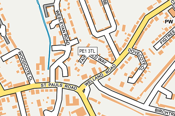 PE1 3TL map - OS OpenMap – Local (Ordnance Survey)