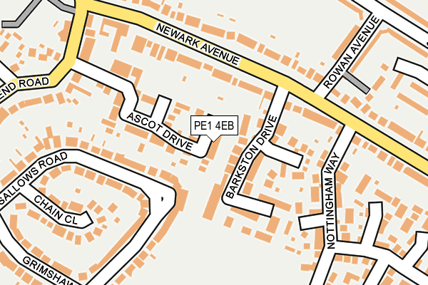 PE1 4EB map - OS OpenMap – Local (Ordnance Survey)