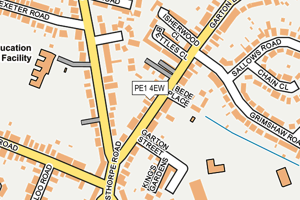 PE1 4EW map - OS OpenMap – Local (Ordnance Survey)