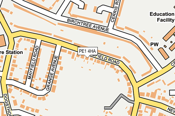 PE1 4HA map - OS OpenMap – Local (Ordnance Survey)