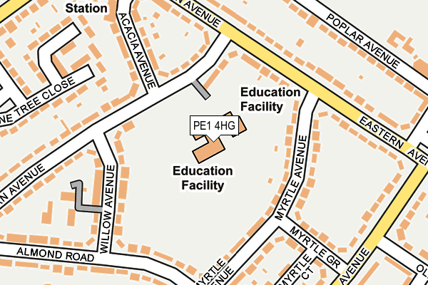 PE1 4HG map - OS OpenMap – Local (Ordnance Survey)