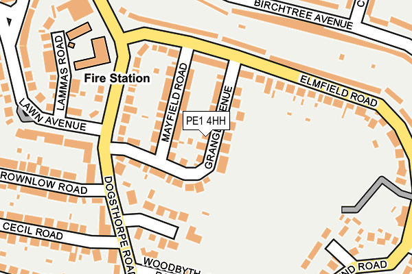 PE1 4HH map - OS OpenMap – Local (Ordnance Survey)